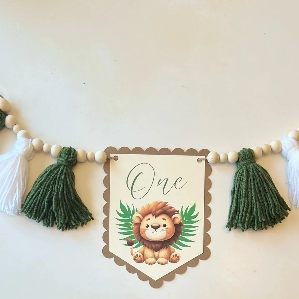 New - High Chair First Birthday Banner